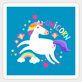 Diamond Sassy Unicorn Sticker